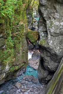 River in a gorge, canyon, Tolmin Gorge, Triglav National Park, Slovenia, Europe