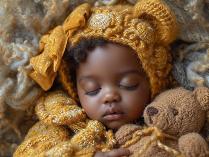A newborn baby nestled in warm blankets, ai generated, AI generated