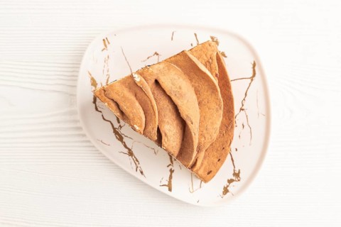 Zephyr or marshmallow cake on white wooden background. top view, flat lay, close up