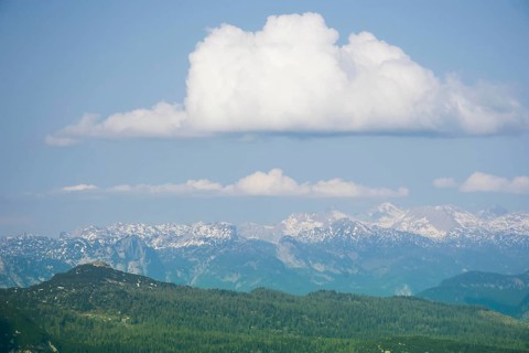 Amazing mountains panorama from 5 Fingers viewing platform in the shape of a hand with five fingers