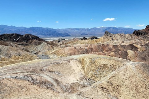 Landscape at Zabriskie Point, Death Valley National Park, Mojave Desert, California, Nevada,