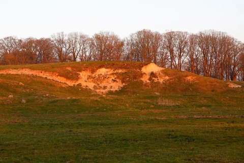 Ice Age terrain formations on the River Trebel, landscape characterised by the Ice Age,
