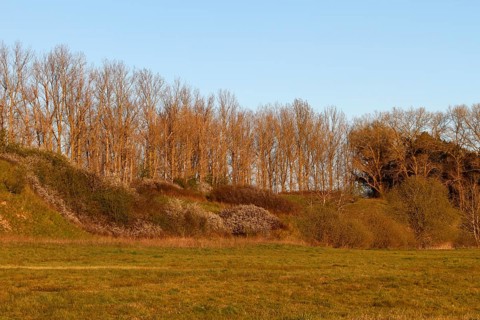 Ice Age terrain formations on the River Trebel, landscape characterised by the Ice Age,
