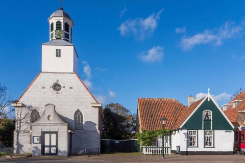 Protestant church of De Koog, North Sea island of Texel, North Holland, Netherlands