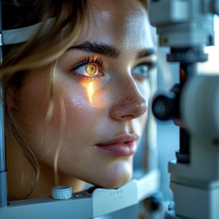 Examination at the ophthalmologist, prevention of poor eyesight, cataracts, blindness, retinal