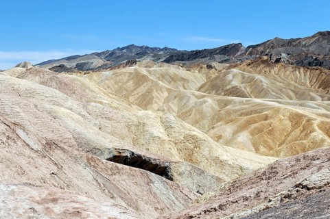 Landscape at Zabriskie Point, Death Valley National Park, Mojave Desert, California, Nevada,