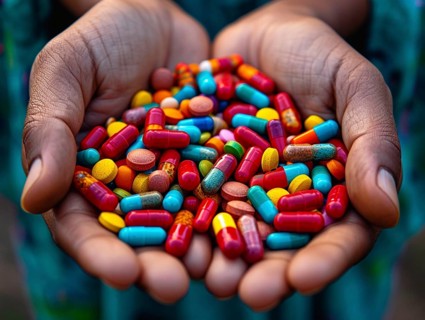Production of pills and medicines, drug abuse, AI generated