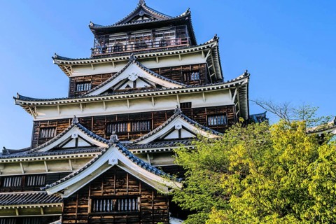 Exterior of Hiroshima Castle in Japan