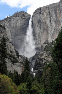 The Lower Yosemite Falls in Yosemite National Park, California, USA, North America