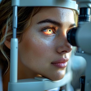 Examination at the ophthalmologist, prevention of poor eyesight, cataracts, blindness, retinal