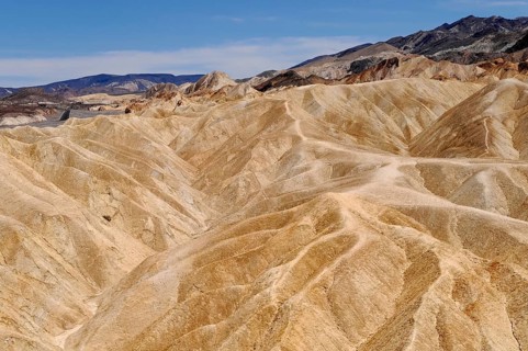 Landscape at Zabriskie Point, Death Valley National Park, Mojave Desert, California, Nevada,