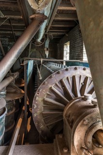 Powder grinding plant in a metal powder mill, founded around 1900, Igensdorf, Upper Franconia,