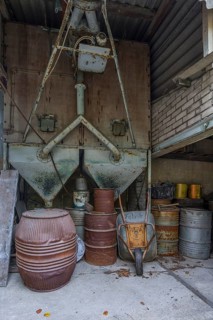 Filling plant of a metal powder mill, founded around 1900, Igensdorf, Upper Franconia, Bavaria,