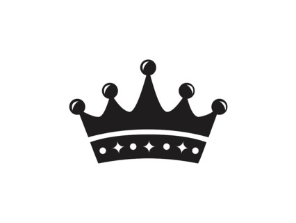 A black crown icon representing royalty or authority, isolated on white