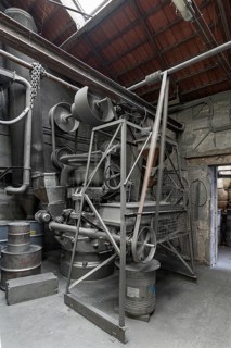 Zinc powder production room in a metal powder mill, founded around 1900, Igensdorf, Upper