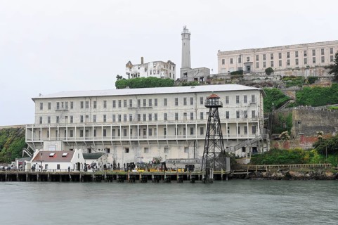 Partial view, Former Alcatraz Prison, San Francisco, California, USA, North America