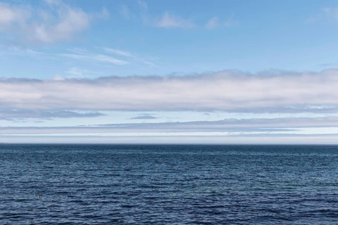 Coastal seascape, Gulf of Saint Lawrence, Province of Quebec, Canada, sea, water, blue, North