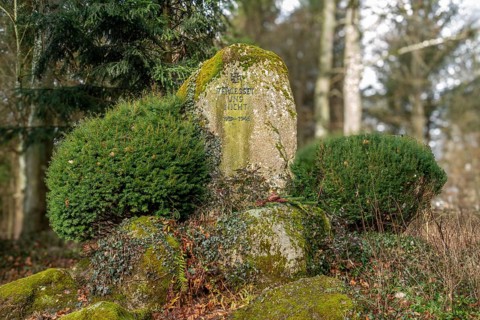 Memorial stone for the victims of the Second World War 1939, 1945 in the castle park,
