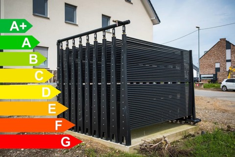 Absorber for the conversion of heat from the environment through sun, wind and ambient temperature.