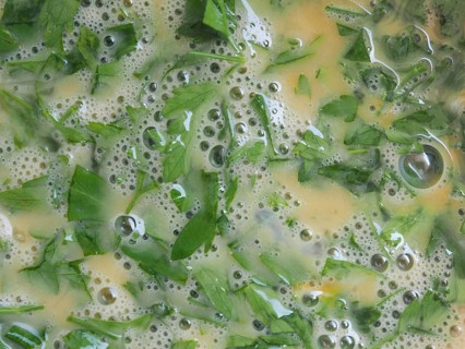 Parsley and egg omelette