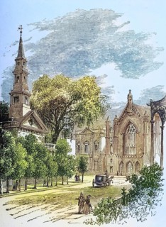 Saint Mark's Church in-the-Bowery New York in the 1870s. From American Pictures Drawn With Pen And