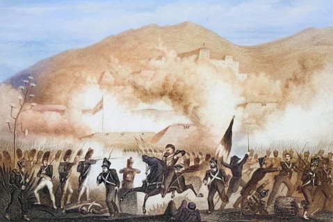 Battle of Vimeiro, Torres Vedras, 21 August 1808, Historical, digitally restored reproduction from