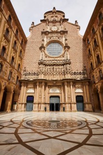 Montserrat Monastery cathedral, church near Barcelona, Catalonia, Spain, Europe