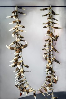 Necklace with crocodile teeth, South Sea collection, Obergünzburg, Allgäu, Bavaria, Germany, Europe