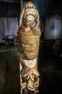 Figure of a god, South Sea collection, Obergünzburg, Allgäu, Bavaria, Germany, Europe