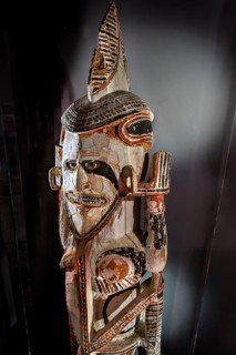 Figure of a god, South Sea collection, Obergünzburg, Allgäu, Bavaria, Germany, Europe