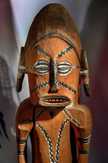 Figure of a god, South Sea collection, Obergünzburg, Allgäu, Bavaria, Germany, Europe