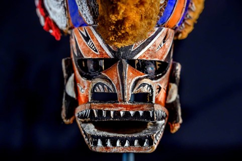 South Sea mask, South Sea collection, Obergünzburg, Allgäu, Bavaria, Germany, Europe