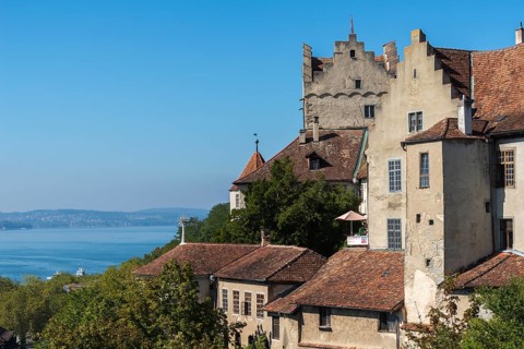 Meersburg on Lake Constance, Old Castle, residential castle, Baden-Württemberg, Germany, Europe