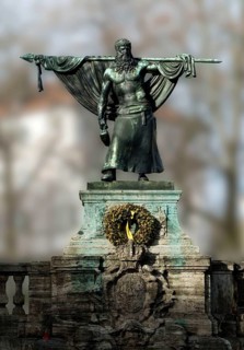 Statue of the Schmied von Kochel, Munich, Bavaria, Germany, Europe