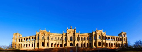 Panoramic view of the Maximilianeum, the Bavarian parliament, Munich, Bavaria, Germany, Europe