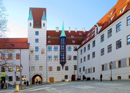 Alter Hof, Alte Veste or Ludwigsburg, Old Courtyard, Munich, Bavaria, Germany, Europe