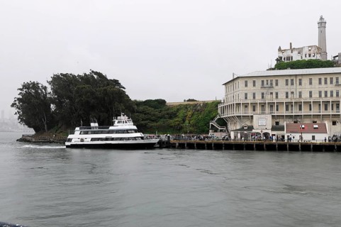 Partial view, Former Alcatraz Prison, San Francisco, California, USA, North America