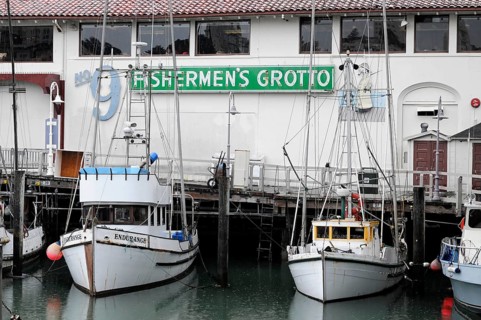 San Francisco, USA, February 11 2013: Boats near Fisherman's Wharf and Pier 39 in San Francisco,