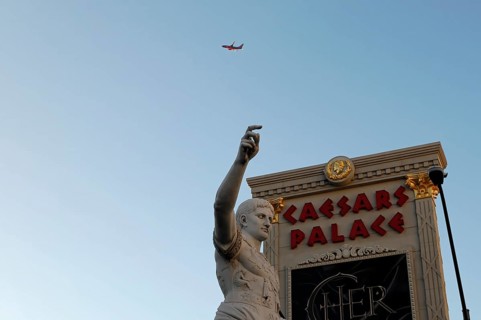 Partial view, Caesars Palace, casino, hotel, hotel casino, casino, Las Vegas, Nevada, USA, North