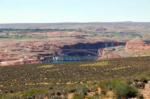 Glen Canyon Dam on Lake Powell, Colorado River, USA, North America