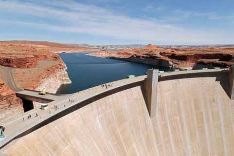 Glen Canyon Dam on Lake Powell, Colorado River, USA, North America