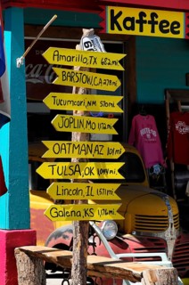 Souvenirs, souvenirs, western town in Seligman on the historic Route 66 in the wild west. Seligman,
