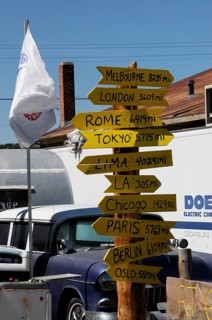 Western town in Seligman on historic Route 66 in the Wild West. Seligman, Arizona, USA, North