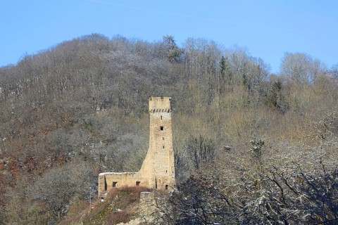 Phillipsburg in winter, Monreal, Vulkaneifel, Eifel, Rhineland-Palatinate, Germany, Europe