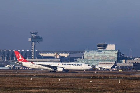 Aircraft at Frankfurt Airport, Fraport Airport. TC-JOJ, TURKISH AIRLINES, AIRBUS A330-303,