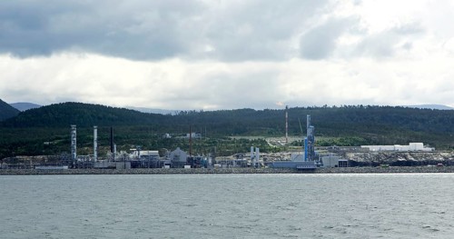 Heavy industry near the coastal town of Kristiansund, Romsdal county, Norway, Europe