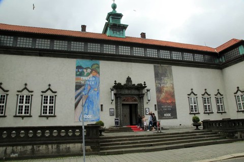 Kode 3 art gallery museum exterior, Bergen, Norway with Edvard Munch and the Golden Age exhibition