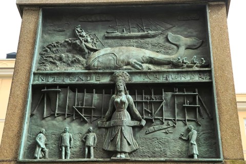 Sjomannsmonumentet, Seaman's Monument, by Dyre Vaa 1950, Torgallmenningen, Bergen, Norway, Europe