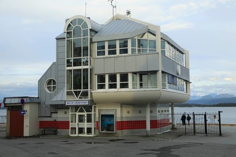 Modern architecture of port harbour building Molde, Romsdal county, Norway, Molde Havnevesen,