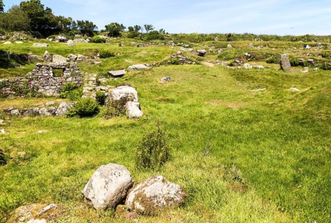 Carn Euny prehistoric village, Cornwall, England, UK